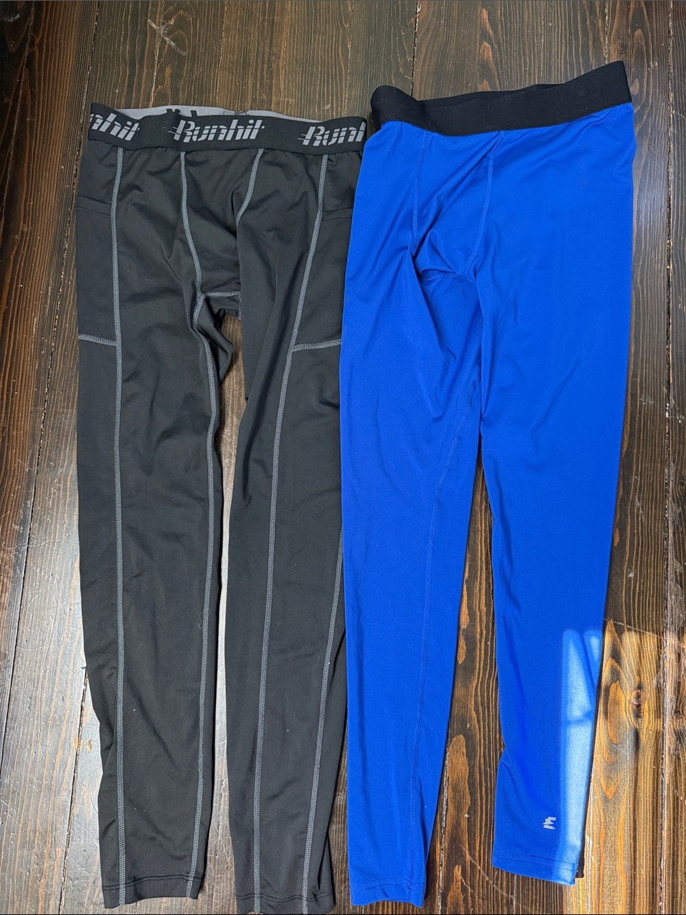 Black and Blue Compression Tights